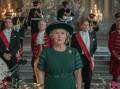 Imelda Staunton is a picture of quiet dignity as Queen Elizabeth II in season five of The Crown, while (below) Kevin Costner's John Dutton has just been named governor. Pictures by Netflix, Stan
