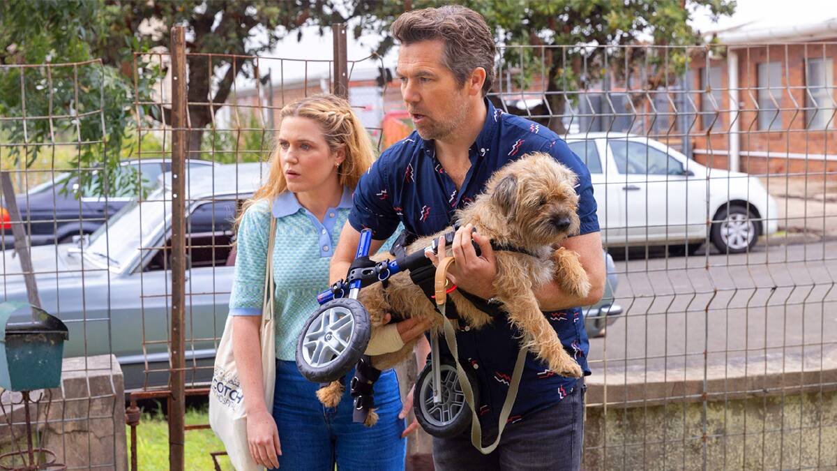 Real-life partners and writers Harriet Dyer and Patrick Brammall star in the hilarious and charming Colin from Accounts, while (below) Warwick Davis is back in Willow. Pictures by Binge, Disney+