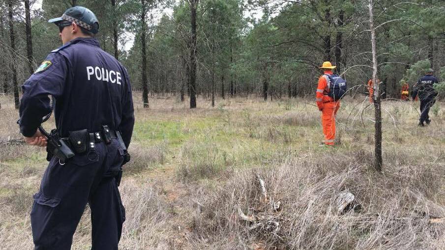 Emergency services search Lester State Forest in September 2017. Picture: The Daily Advertiser