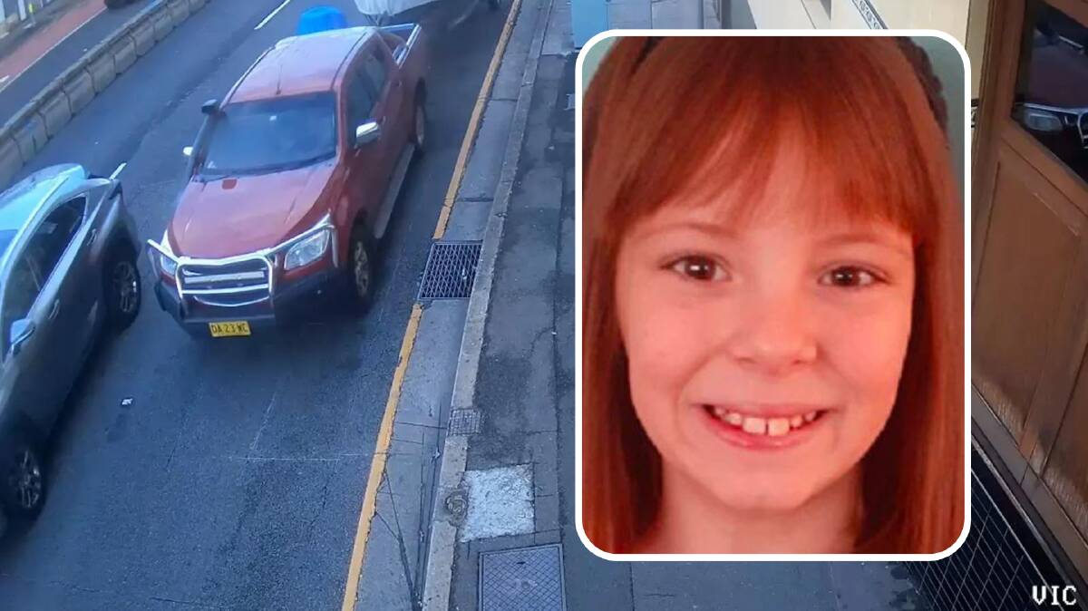 Police have released footage of a red ute towing a boat as investigations into Charlise Muttens murder continue. Photo: NSW Police