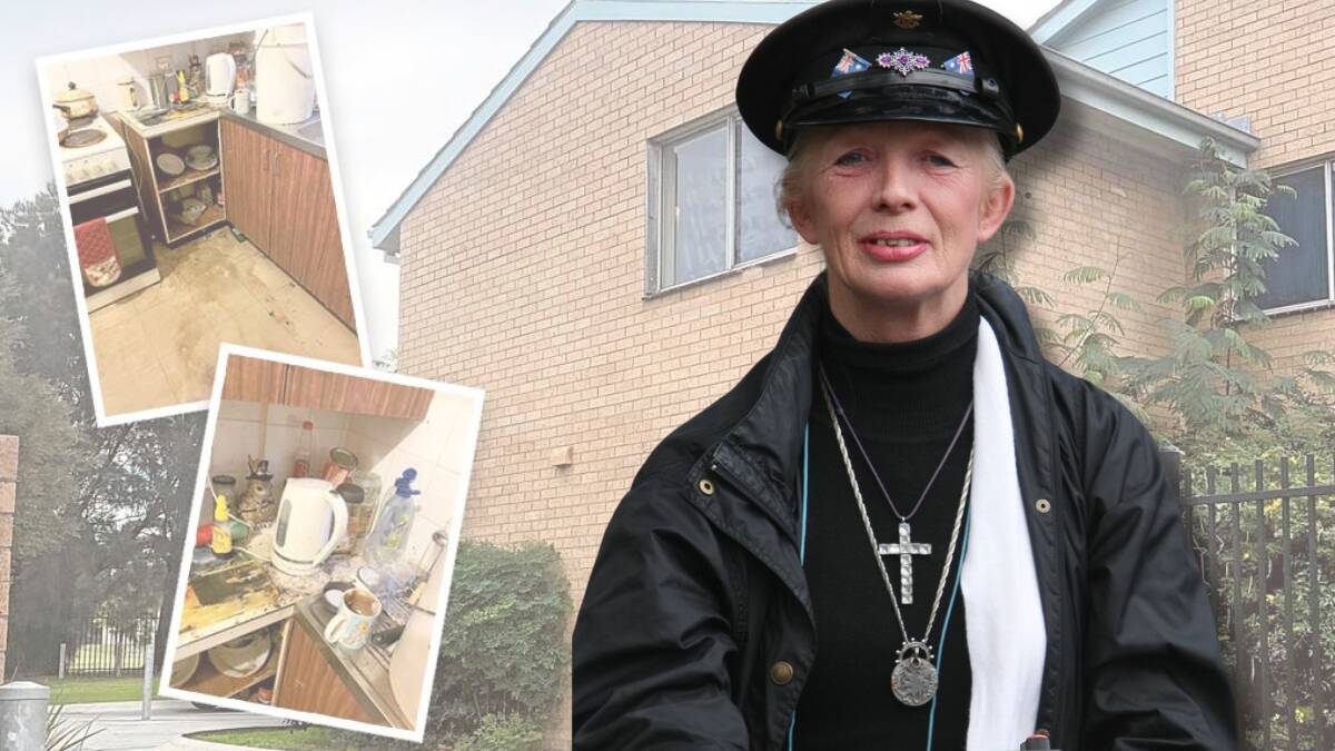Christine O'Neill, earlier known as Christine Maresch, and pictures of the flat where he body was found.