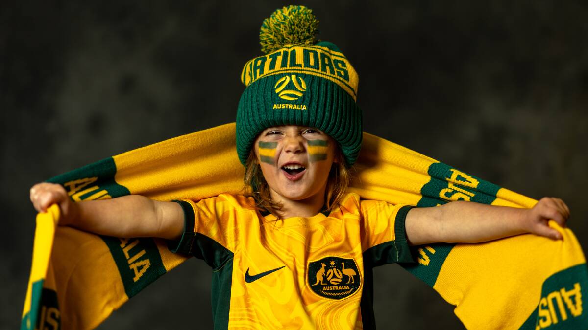 Four-year-old Charlotte Scott is struggling to contain her excitement for the women's World Cup. Picture by Gary Ramage