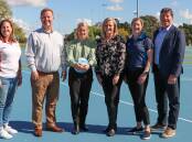 Maitland Mayor Philip Penfold pictured with representatives from council, Netball NSW and Maitland Netball Association. Image supplied.
