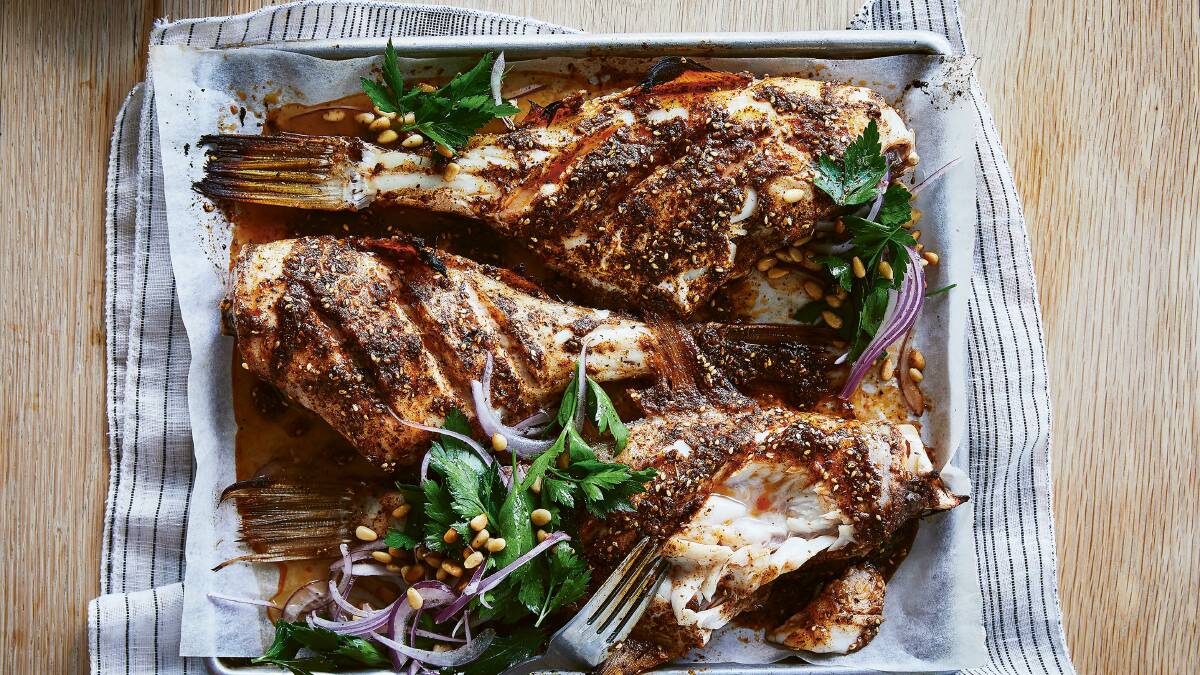 Whole roast Lebanese fish. Picture: Supplied