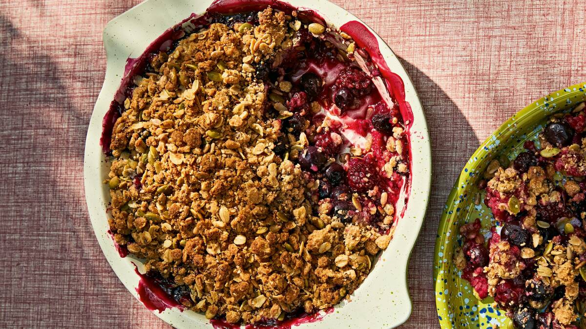 Berry crisp with seedy granola topping. Picture by Jenny Huang