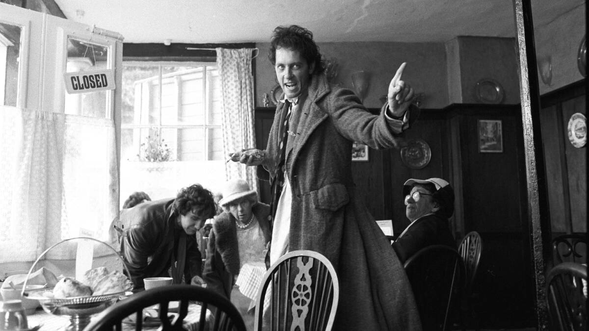 Above: British actors Paul McGann and Richard E. Grant film a scene for the movie Withnail & I, in 1986. Picture Getty Images 