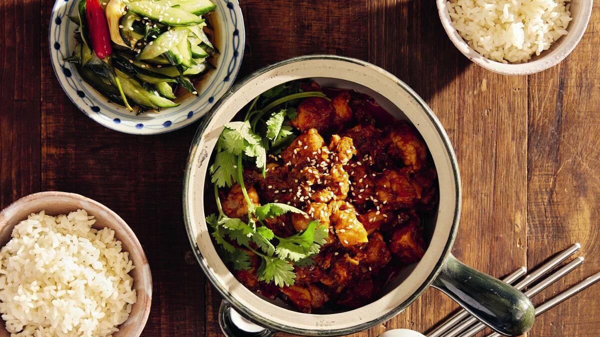 Korean-style five-minute spicy chicken. Picture by Henry Trumble