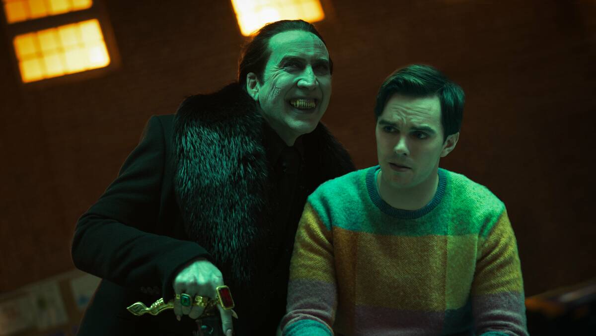 Nicolas Cage, left, and Nicholas Hoult riff on characters they established earlier in their careers. Picture Universal Studios