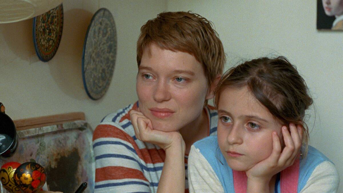 Lea Seydoux and Camille Leban Martins in a scene from One Fine Morning. Picture Palace Films