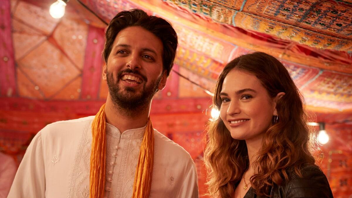 Shazad Latif, left and Lily James in What's Love Got To Do With It? Picture supplied