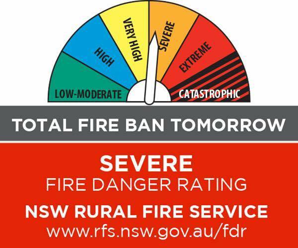 Total Fire Ban declared
