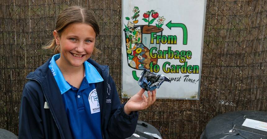Rosary Park Catholic School Branxton Year 6 student Madison ODonnell has come up with a variety of solutions to combat plastic waste in her school community.