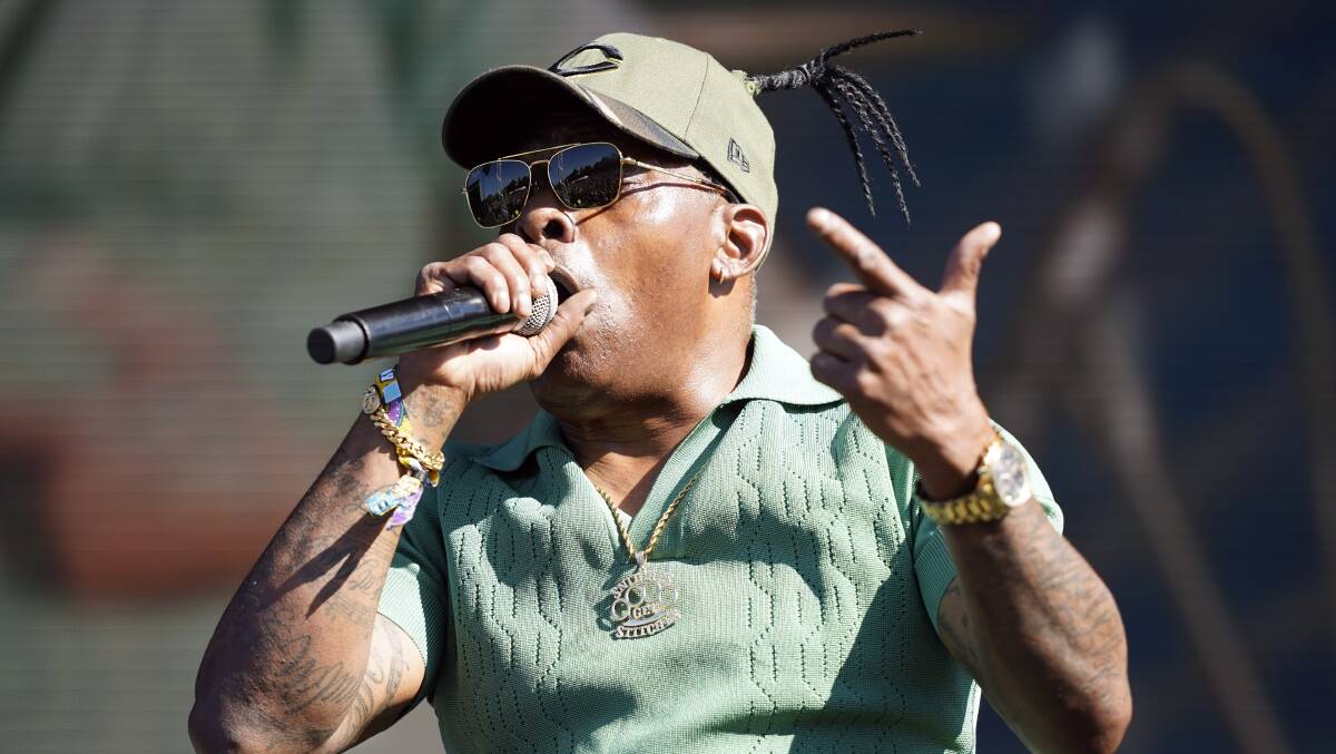 Coolio performs on day three of Riot Fest in Chicago in 2022. Photo by Rob Grabowski/Invision/AP