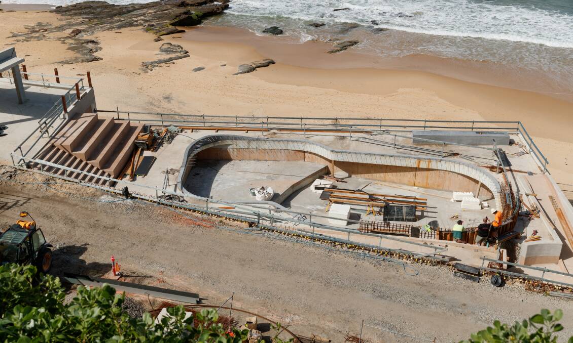 DELAYS: A section of the Bathers Way construction site on Friday. Picture: Max Mason-Hubers DELAYS: A section of the Bathers Way construction site on Friday. Picture: Max Mason-Hubers