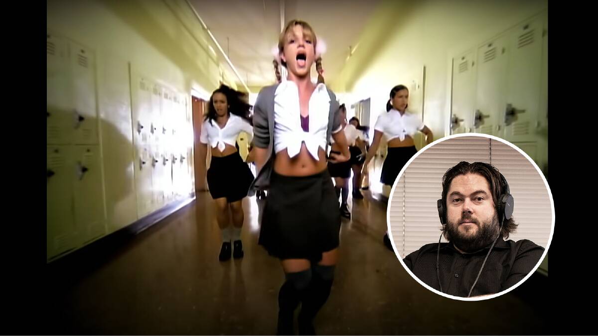 Britney Spears' debut hit 'Baby One More Time' is a prime example of a pop song with a great hook, easy to get stuck in your head, according to UOW's Tim Byron (inset). 