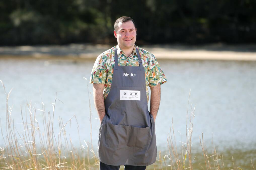 Michael Theo recently featured as a celebrity chef for Bone Apple Tea. He created a prawn dish for the online program with help from the team at The Lagoon Restaurant. Picture: Sylvia Liber