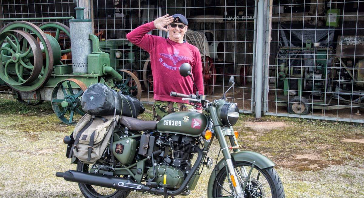 REV-OLUTION: Former combat medic Rick Carey is riding around Australia to raise funds for PTSD