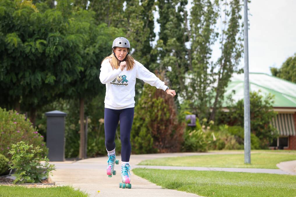 GET ROLLING: Treahna Herbertson is preparing in Wodonga to roller skate from Melbourne through Ballarat to her hometown Lexton in November. Photo: James Wiltshire