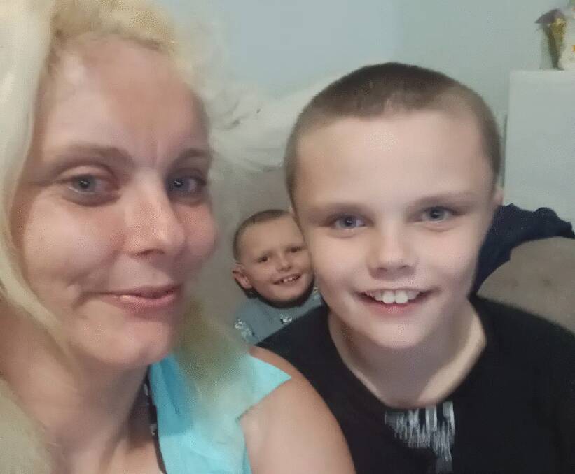 Naomie Richings, who died on June 1 in a house fire, pictured with her two sons. Picture supplied