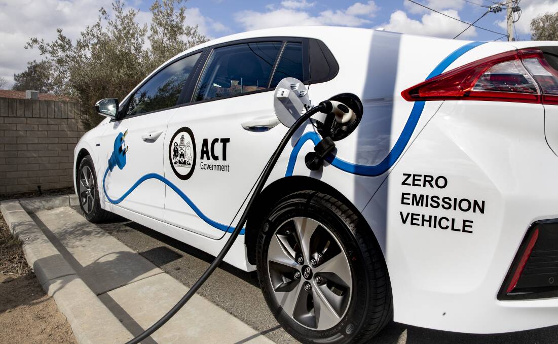 The ACT government has been an early adopter to electric vehicles, paving the way for the territory to have the per capita EV ownership in the country. Picture: Sitthixay Ditthavong