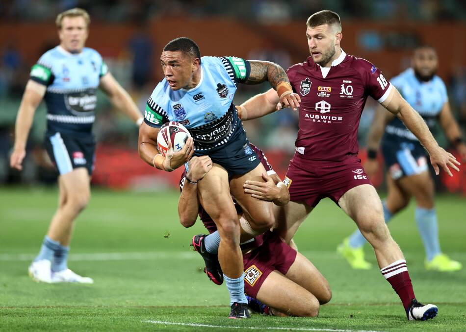 Like so many of the Blues, Tyson Frizell needs to lift after a quiet game one in State of Origin. Picture: GETTY IMAGES