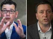 Victorian Premier Daniel Andrews will square off with Liberal leader Matthew Guy. Pictures Getty Images, Chris Doheny