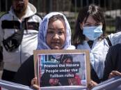 Protestors hold a demonstration in Rome earlier this year calling for the protection of Hazaras under Taliban rule. Picture Getty Images 