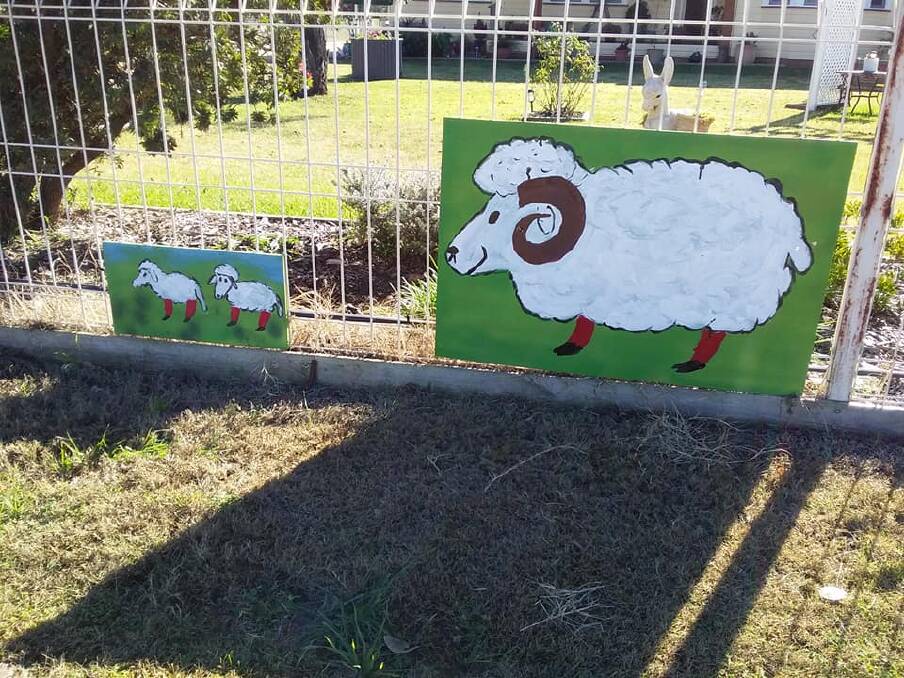 SHEEP ART: The festival spirit is being kept alive through a series of community initiated arts projects. Photo: Cheryl Stuart