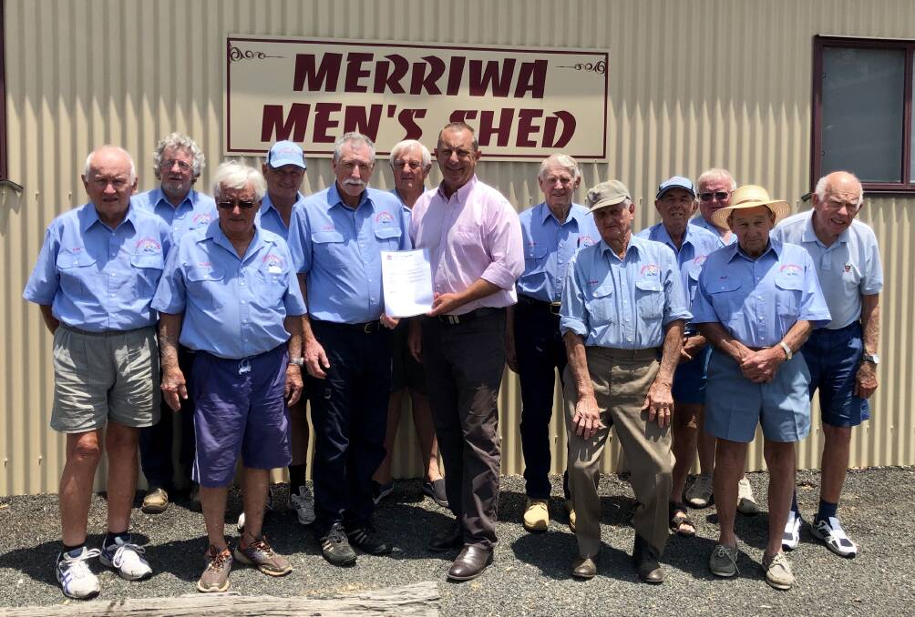 HELPING HAND: Michael Johnsen is hoping this donation to the Merriwa Men's Shed will kick-start a successful 2019 for them.