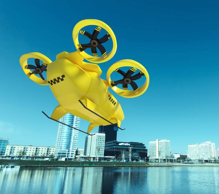 Taxi drones would be novel, but only practical if you fly like this already. Photo: Shutterstock.