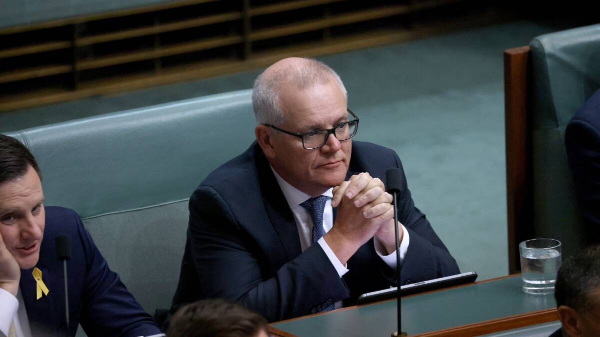 Former prime minister Scott Morrison remains in Parliament collecting a backbencher salary after his government's electoral defeat. Picture by James Croucher
