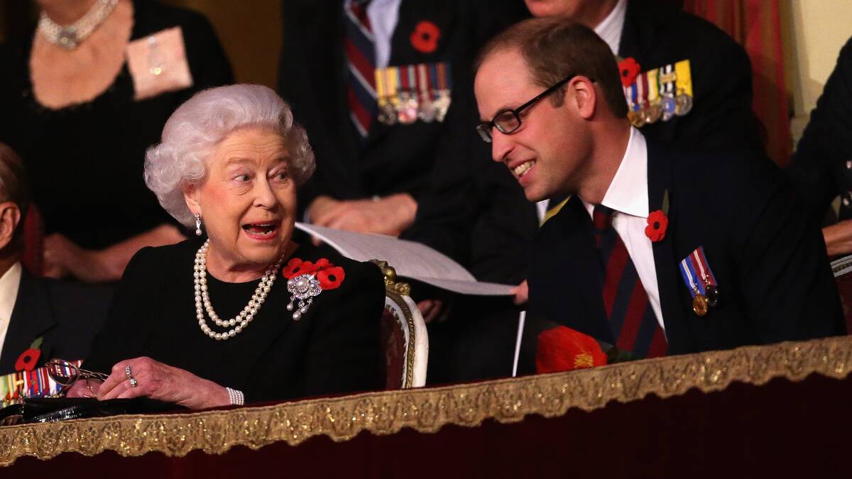 The Queen and Prince William. Picture Getty Images