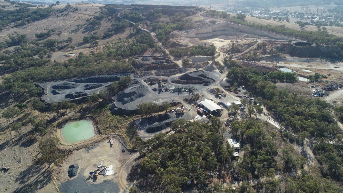 APPROVED: An aerial view of the Willow Tree Gravels quarry on Merriwa Road.
