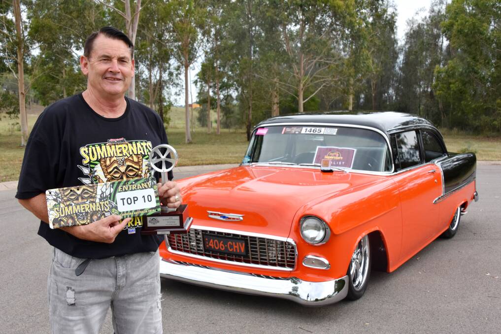 SUCCESS: Peter Bennett with his '55 Chevy Bel Air. 