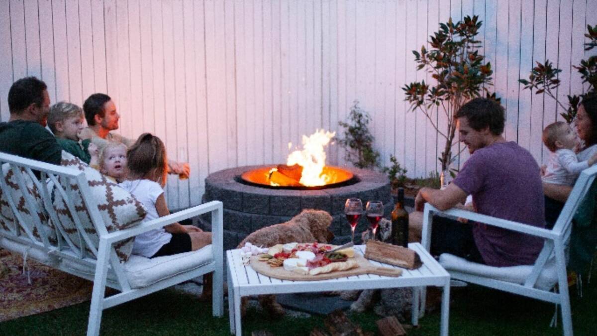 A fire pit creates wonderful ambience as well as warmth. Pictures supplied