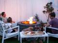 A fire pit creates wonderful ambience as well as warmth. Pictures supplied