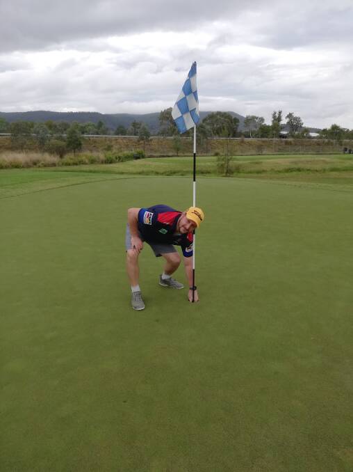 Mick Soper eagled the 18th hole at Scone on March 25. Photo supplied.