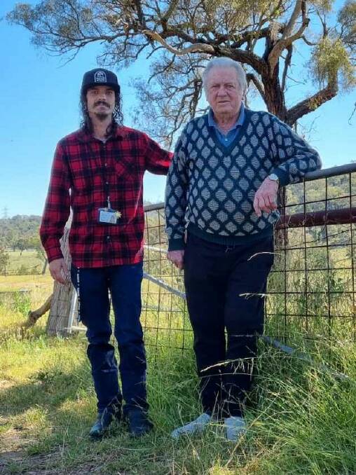 During the wet weather, home care worker Daniel van Gelder walked groceries by foot for two kilometres through thick mud to care for his client, retired farmer Alex Perkins. Picture supplied. 