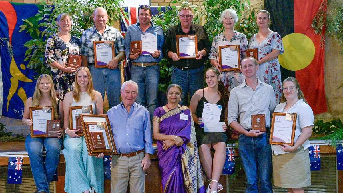 Australia Day award winners from Merriwa. Photo from Upper Hunter Shire Council.