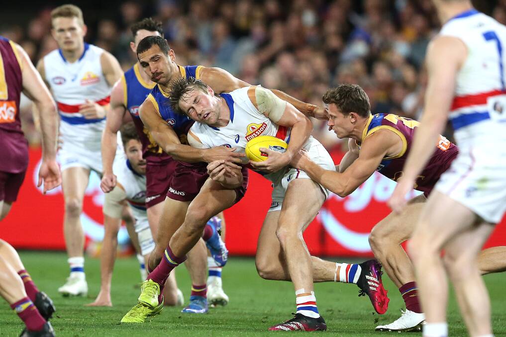The lopsided free kick tally in Saturday night's first-semi final was somewhat of a shame. Photo: Jono Searle/AFL Photos/via Getty Images