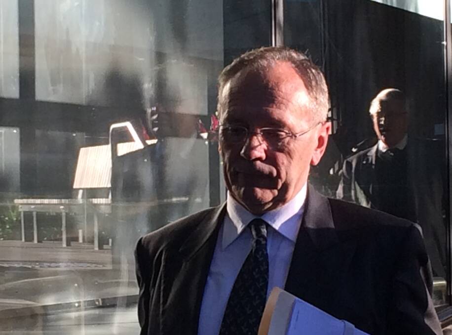 Evidence: Former Newcastle Anglican diocese solicitor Robert Caddies leaves Newcastle Court in August after an explosive few minutes of evidence on the final day of the part-heard royal commission Newcastle Anglican diocese public hearing.