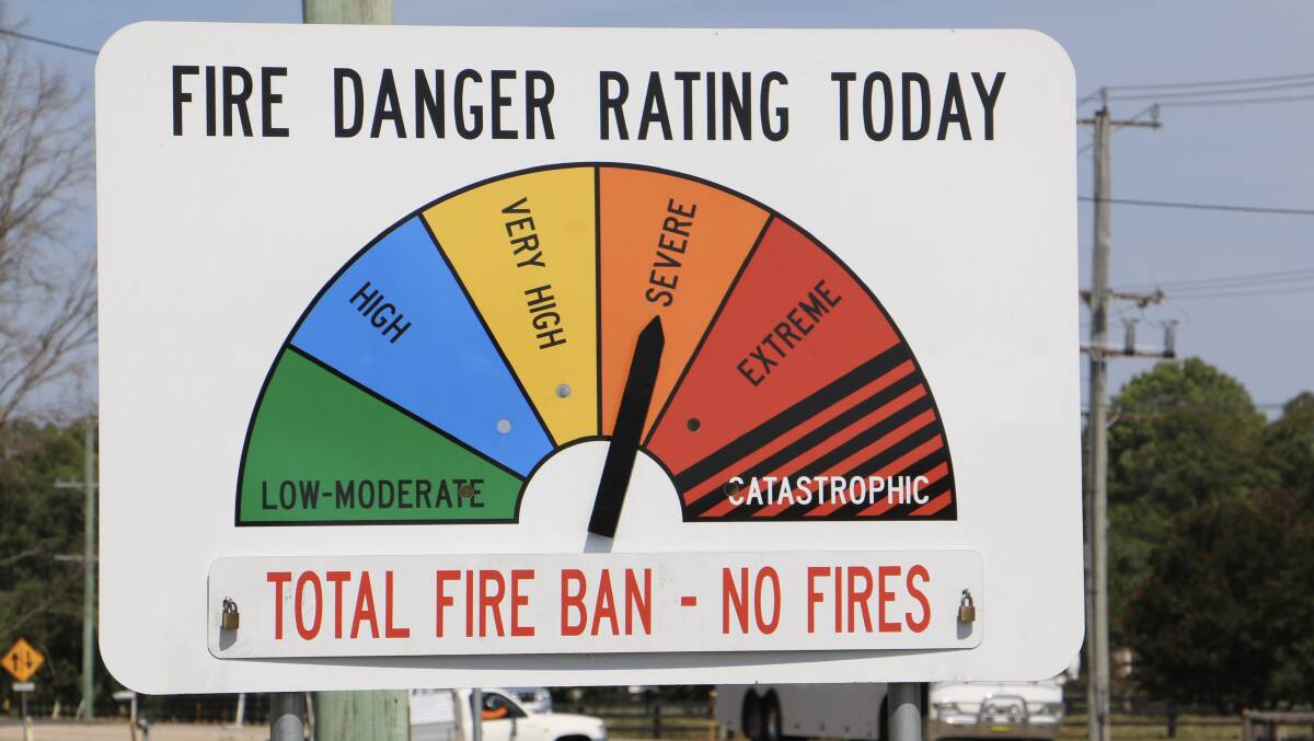 NEW LOOK: Fire danger signs with the six ratings will be updated and simplified from September 1, 2022. The new signs will have four categories - moderate, high, extreme and catastrophic.