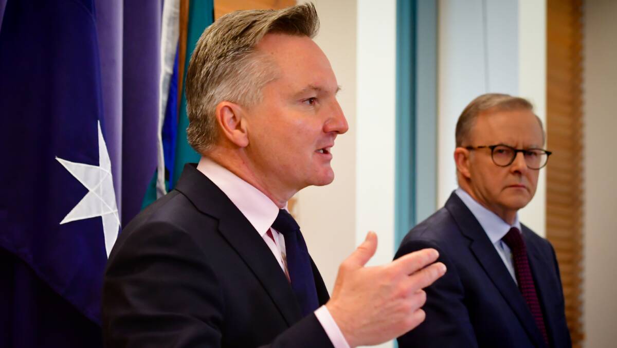 Climate Change Minister Chris Bowen and Prime Minister Anthony Albanese. Picture by Elesa Kurtz