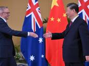 Anthony Albanese meeting Xi Jinping during the G20 summit. Picture AAP