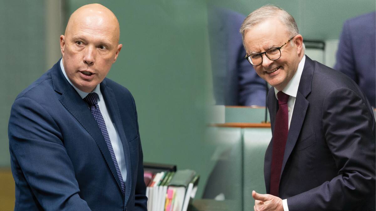 Anthony Albanese, right, will need support from Peter Dutton's Coalition or the Greens. Pictures by Sitthixay Ditthavong