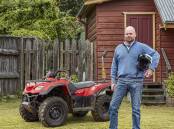 Ben Watts has fitted roll bars to each of the quad bikes on his farm. Picture supplied.