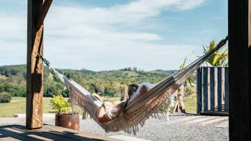 Chilling out at Mayan Luxe Villas in the magical Noosa Hinterland. Picture supplied