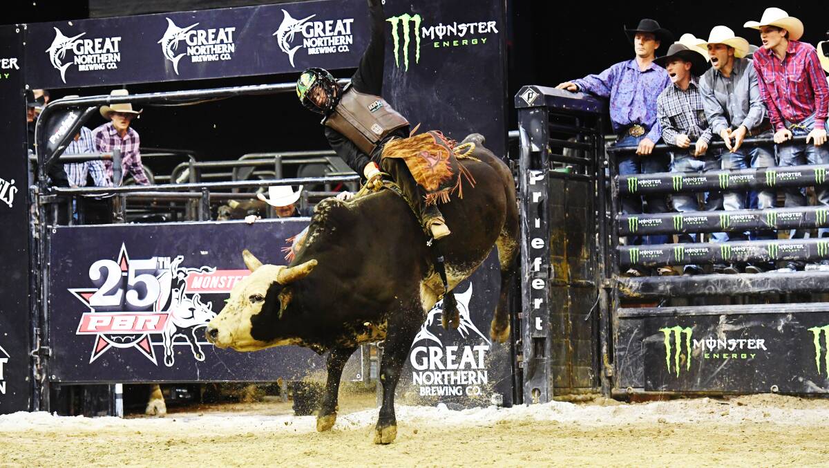 RIDING WELL: Richardson fought his way through three one-on-one knockout rounds to take out the prestigious Last Cowboy Standing IV last month. PIC: PBR Australia.