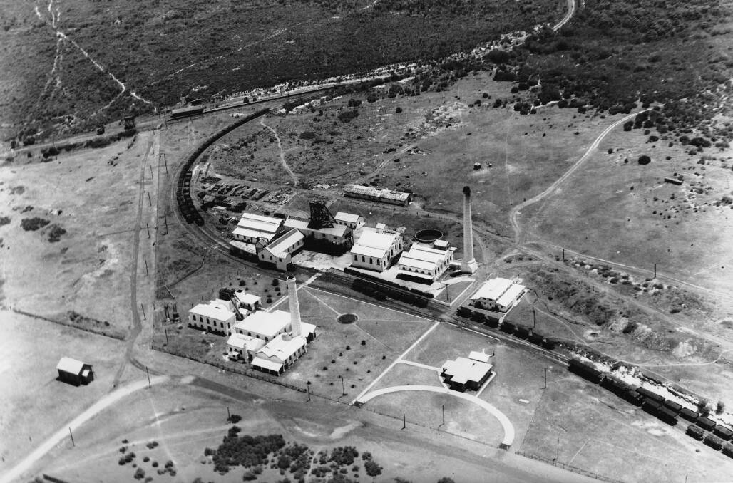 Lambton Colliery at Redhead, photographed from the air in 1946. Picture: Courtesy, Ed Tonks Collection 