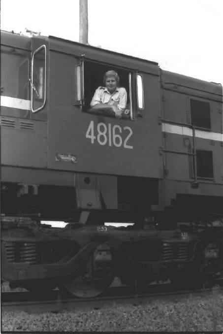 Ray Cross in a diesel locomotive. Picture: Courtesy, Ray Cross 